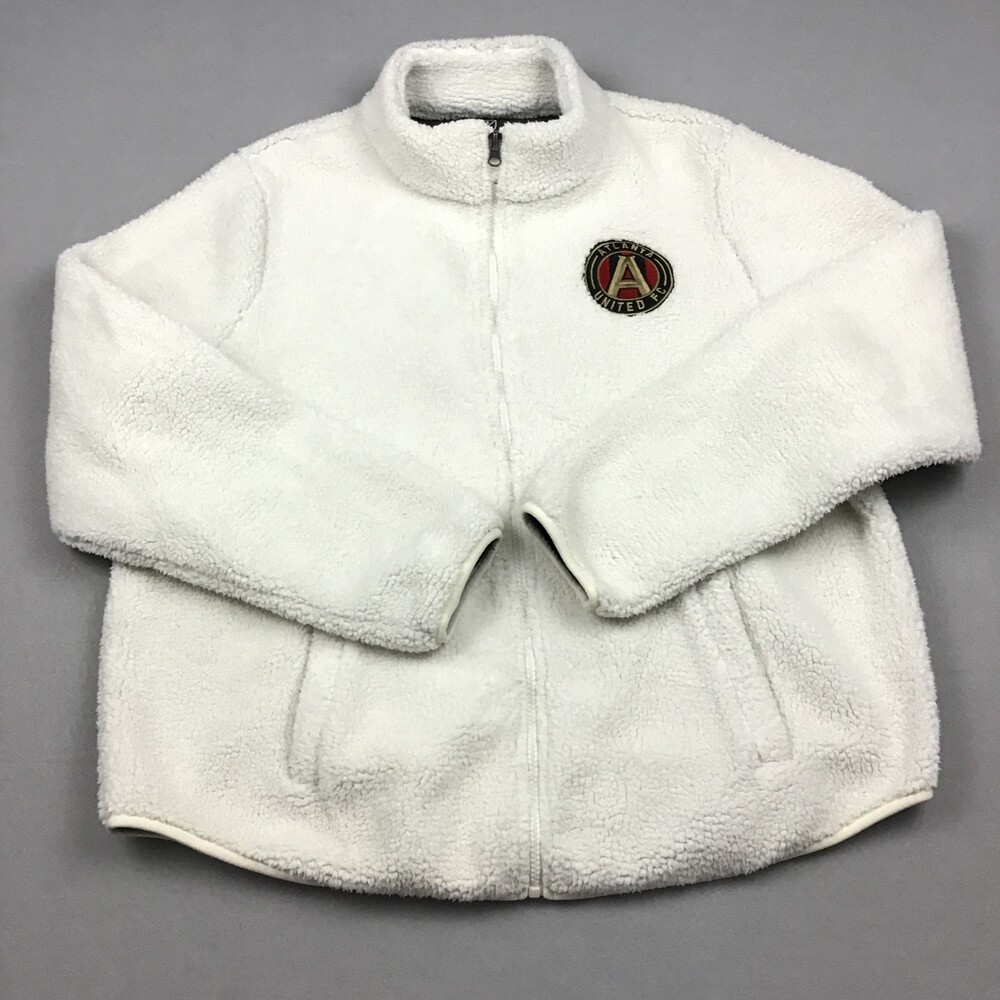 Atlanta United FC Jacket Women Extra Large Beige Fanatics MLS Soccer Fleece XL